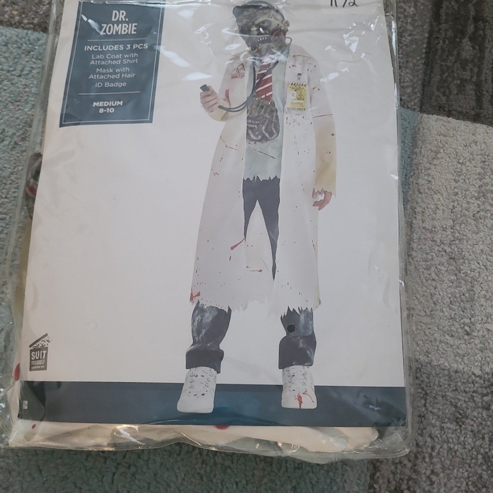 White and Black Halloween Costume Design